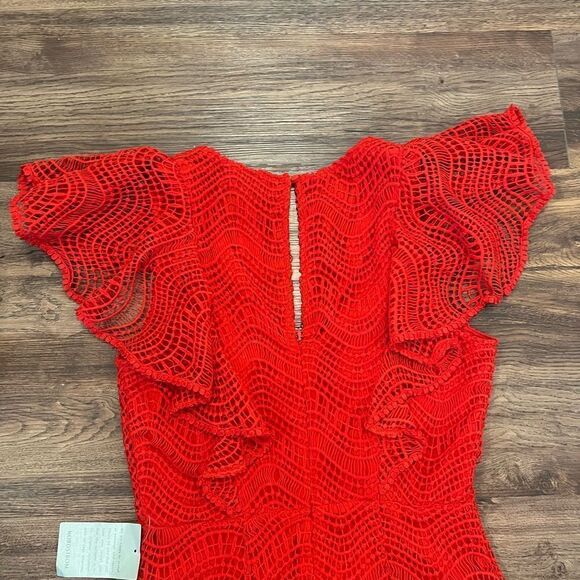 Chelsea28 Red Ruffle Mini Dress - Picture 11 of 12